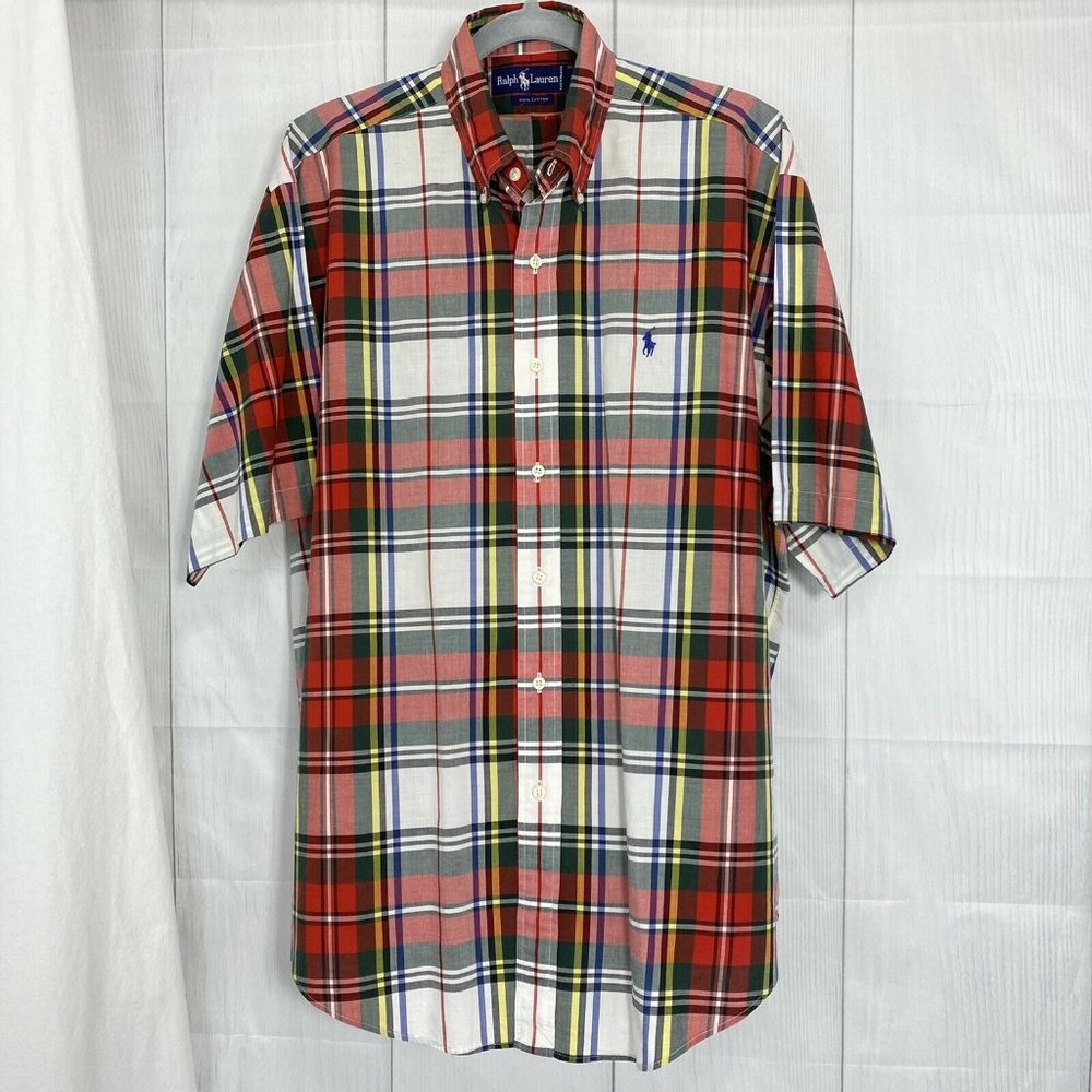 Ralph Lauren Blue Label Men’s L Red Blue White Pla